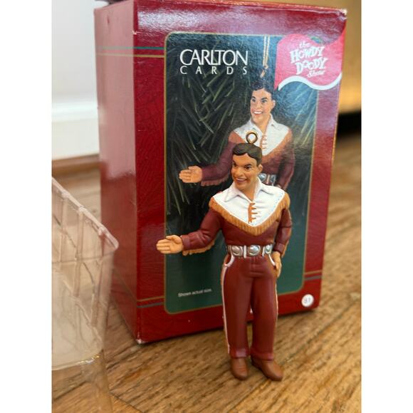 Vintage 90s Carlton Cards Heirloom Buffalo Bob Ornament Howdy Doody Show w/Box - Picture 14 of 16